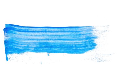 Soyut akrilik suluboya fırça darbesi dokusu logo ve afiş için beyaz arka planda izole edilmiş. tasarım, yaratıcı ve illüstrasyon.