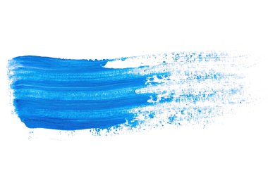 Soyut akrilik suluboya fırça darbesi dokusu logo ve afiş için beyaz arka planda izole edilmiş. tasarım, yaratıcı ve illüstrasyon.