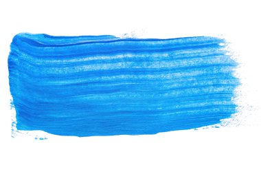 Soyut akrilik suluboya fırça darbesi dokusu logo ve afiş için beyaz arka planda izole edilmiş. tasarım, yaratıcı ve illüstrasyon.