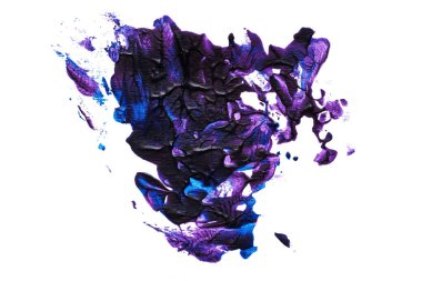 Soyut akrilik suluboya fırça darbesi dokusu logo ve afiş için beyaz arka planda izole edilmiş. tasarım, yaratıcı ve illüstrasyon.