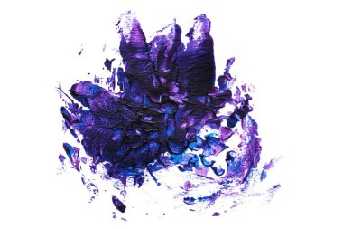 Soyut akrilik suluboya fırça darbesi dokusu logo ve afiş için beyaz arka planda izole edilmiş. tasarım, yaratıcı ve illüstrasyon.