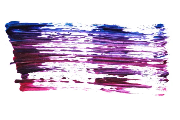 Abstract Acrylic Watercolor Paint Brush Stroke Texture Isolated White Background — Stock Photo, Image