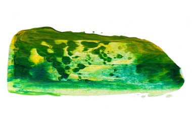 Soyut akrilik suluboya fırça darbesi dokusu logo ve afiş için beyaz arka planda izole edilmiş. tasarım, yaratıcı ve illüstrasyon.