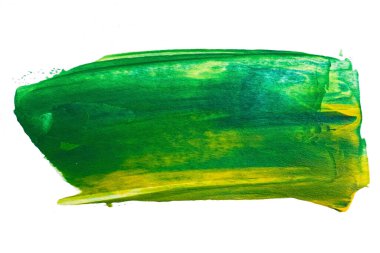 Soyut akrilik suluboya fırça darbesi dokusu logo ve afiş için beyaz arka planda izole edilmiş. tasarım, yaratıcı ve illüstrasyon.