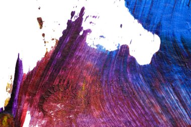 mavi kırmızı soyut akrilik boya renk dokusu beyaz zemin üzerinde mürekkep lekesi yöntemi kullanarak