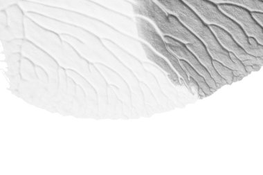 beyaz kağıt arkaplan üzerinde siyah beyaz soyut akrilik boya renk dokusu rorschach mürekkep lekesi yöntemi kullanarak