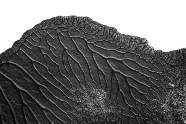 beyaz kağıt arkaplan üzerinde siyah beyaz soyut akrilik boya renk dokusu rorschach mürekkep lekesi yöntemi kullanarak