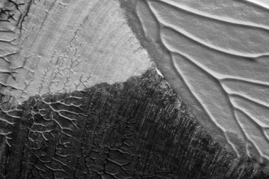 beyaz kağıt arkaplan üzerinde siyah beyaz soyut akrilik boya renk dokusu rorschach mürekkep lekesi yöntemi kullanarak