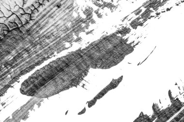 beyaz kağıt arkaplan üzerinde siyah beyaz soyut akrilik boya renk dokusu rorschach mürekkep lekesi yöntemi kullanarak