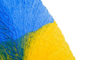 Beyaz kağıda akrilik renkler çizdim ve kağıdı karıştırılmış akrilik renklerin dokusunu oluşturan rorschach mürekkep lekesine benzer şekilde katladım..