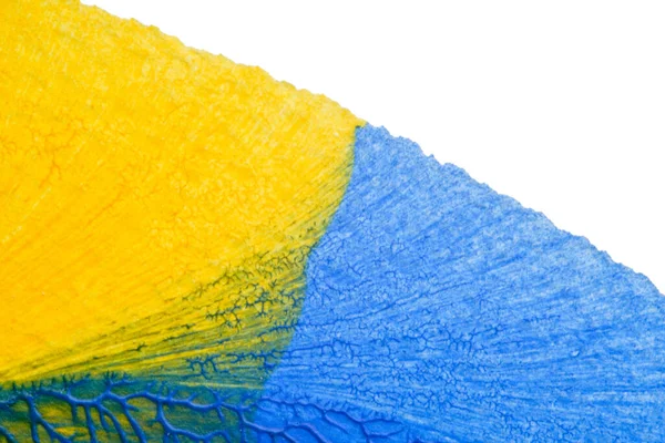 Beyaz kağıda akrilik renkler çizdim ve kağıdı karıştırılmış akrilik renklerin dokusunu oluşturan rorschach mürekkep lekesine benzer şekilde katladım..