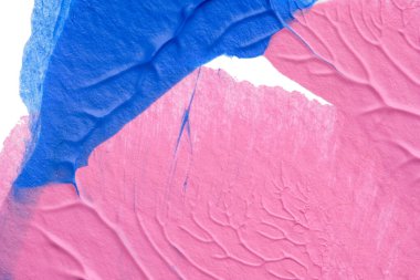 Beyaz kağıda akrilik renkler çizdim ve kağıdı karıştırılmış akrilik renklerin dokusunu oluşturan rorschach mürekkep lekesine benzer şekilde katladım..