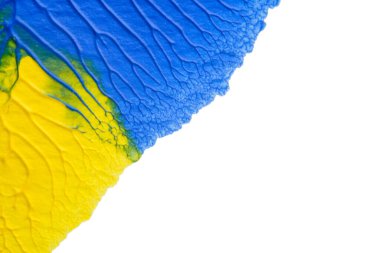 Beyaz kağıda akrilik renkler çizdim ve kağıdı karıştırılmış akrilik renklerin dokusunu oluşturan rorschach mürekkep lekesine benzer şekilde katladım..