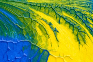 Beyaz kağıda akrilik renkler çizdim ve kağıdı karıştırılmış akrilik renklerin dokusunu oluşturan rorschach mürekkep lekesine benzer şekilde katladım..