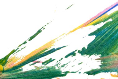 Beyaz kağıda akrilik renkler çizdim ve kağıdı karıştırılmış akrilik renklerin dokusunu oluşturan rorschach mürekkep lekesine benzer şekilde katladım..