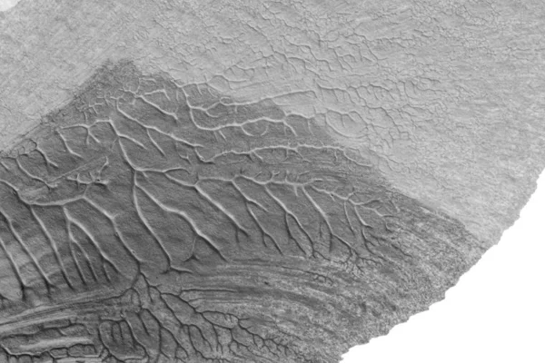 beyaz kağıt arkaplan üzerinde siyah beyaz soyut akrilik boya renk dokusu rorschach mürekkep lekesi yöntemi kullanarak