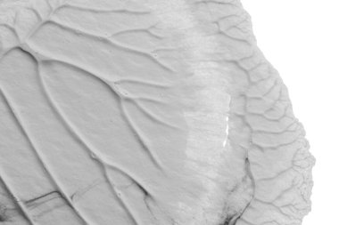 beyaz kağıt arkaplan üzerinde siyah beyaz soyut akrilik boya renk dokusu rorschach mürekkep lekesi yöntemi kullanarak