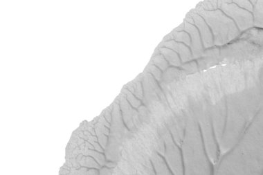 beyaz kağıt arkaplan üzerinde siyah beyaz soyut akrilik boya renk dokusu rorschach mürekkep lekesi yöntemi kullanarak