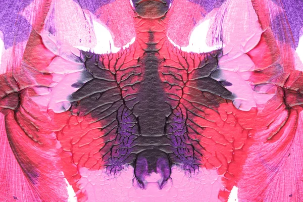 Розовый Фиолетовый Абстрактный Акриловой Живописи Цвет Текстуры Белом Бумажном Фоне — стоковое фото