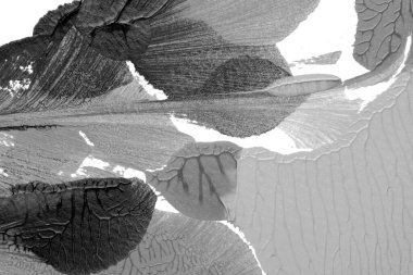 Beyaz kağıda akrilik renkler çizdim ve kağıdı karıştırılmış akrilik renklerin dokusunu oluşturan rorschach mürekkep lekesine benzer şekilde katladım..