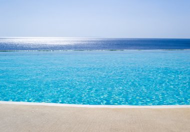 sonsuzluk Yüzme Havuzu manzaralı bir Ege Denizi, crete, Yunanistan