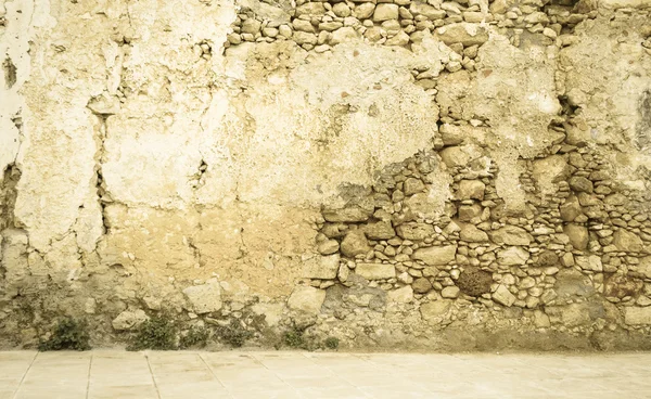 Ancien mur de pierre vintage intérieur — Photo