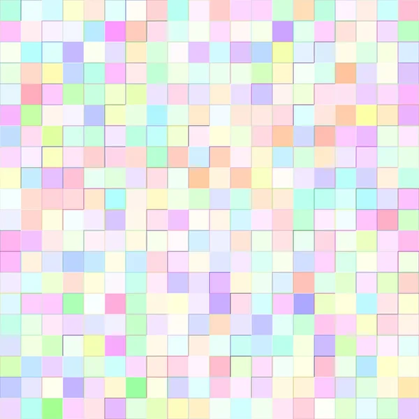 複数の色の正方形のモザイクの背景 — ストックベクタ
