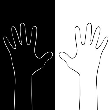 Çift siyah ve beyaz el çizimi