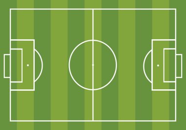 bir futbol sahası çizimi.