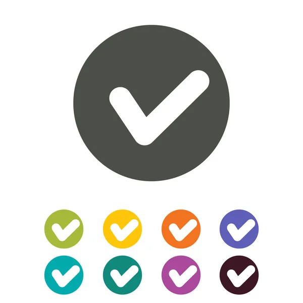 Set de marcas de verificación de color — Vector de stock