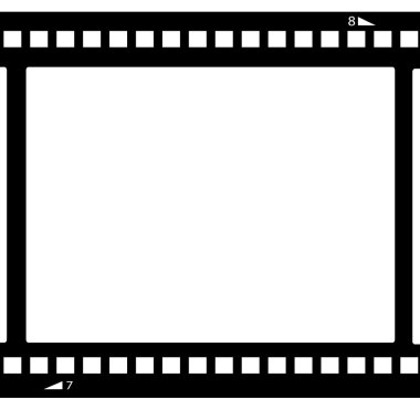 boş film şeridi.