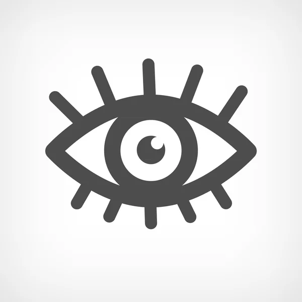 Eye icon symbol sign with eyelashes — Stock Vector