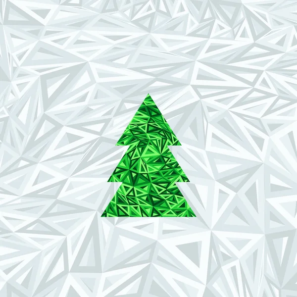 几何抽象的圣诞树上蓝色的抽象背景 — 图库矢量图片