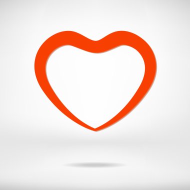 Kırmızı kalp vektör