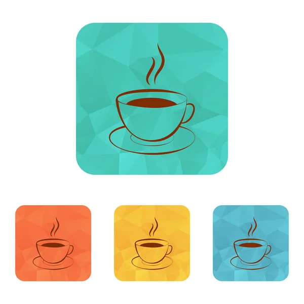 Filiżanka ikona gorących napojów (kawa, herbata, kakao, czekolada, itp) — Wektor stockowy