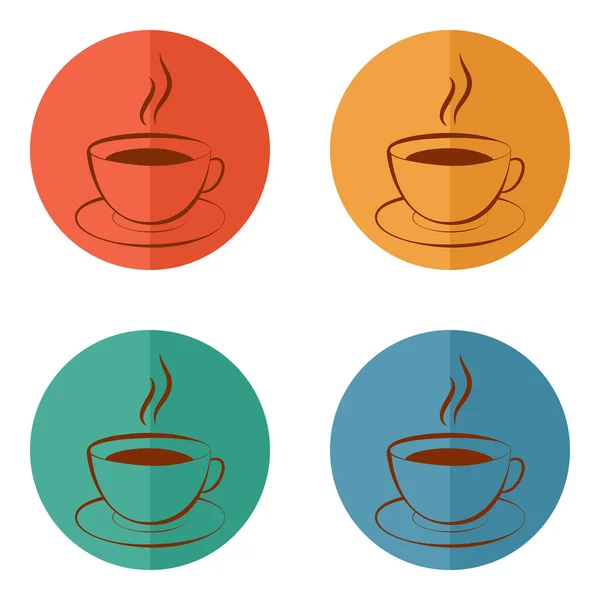 Kopje warme drank icon (koffie, thee, cacao, chocolade, enz) — Stockvector