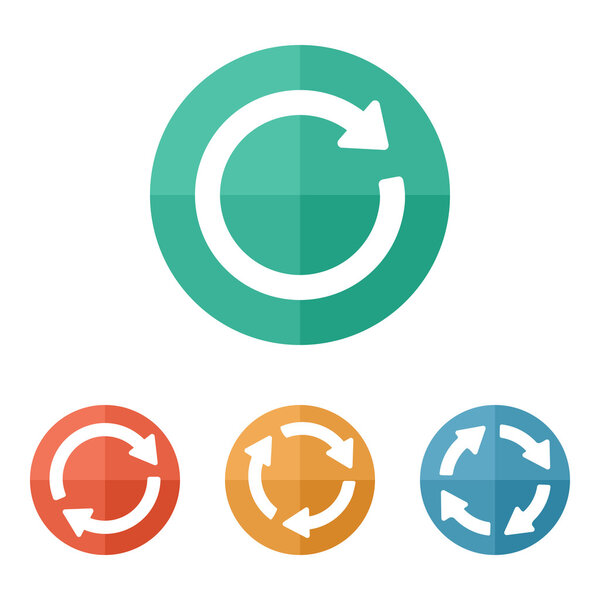 Arrow sign reload refresh rotation loop pictogram.
