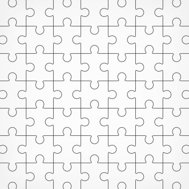 Jigsaw bulmaca kesintisiz boş şablon