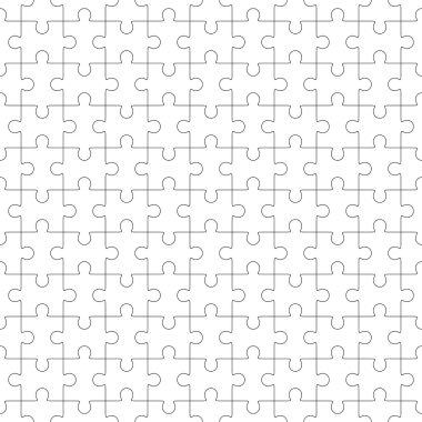 Jigsaw bulmaca kesintisiz boş şablon