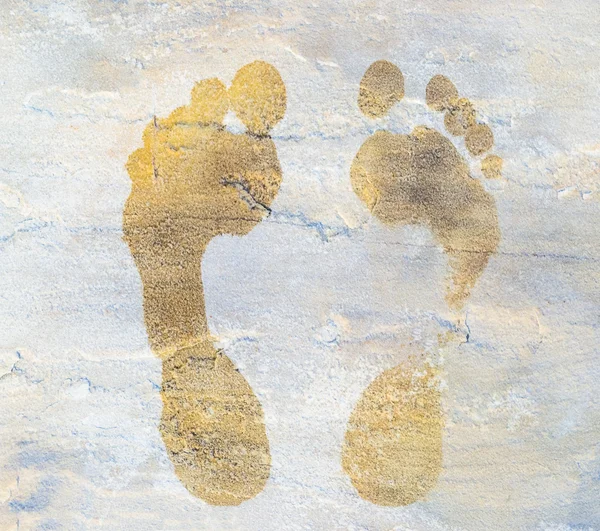 Footprints on the sand — Stock Photo, Image