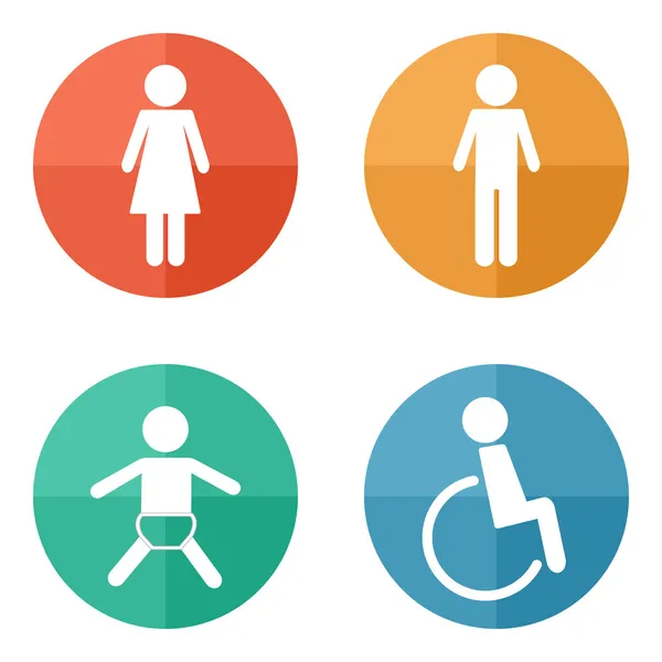 Vector restroom icons — Stock Vector