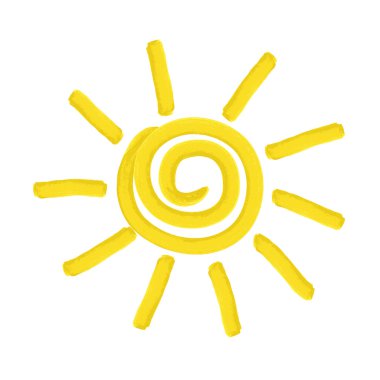 boyalı sun - vektör çizim