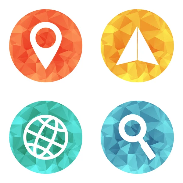 Localização ícones de viagem — Vetor de Stock