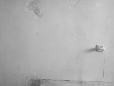 Grunge beton duvar ve oyuk - oda onarımı