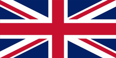 Büyük Britanya bayrak düz vektör simgesi