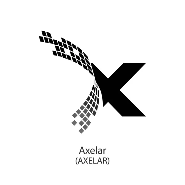 Axelar分散型ブロックチェーンモノのインターネット決済暗号化トークンベクトルロゴアイコン — ストックベクタ