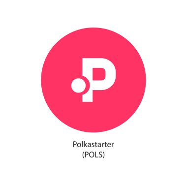 Polkastarter kripto para birimi paraşüt vektör simgesi para