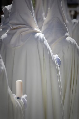 Tövbekar beyaz bir mum kutsal hafta içi holding detay