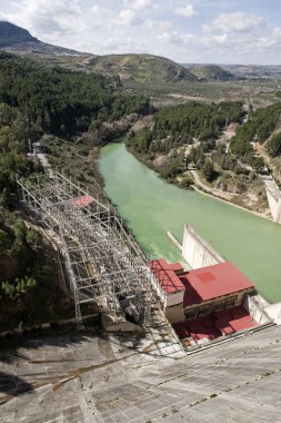 Iznajar, cordoba Eyaleti, Endülüs, İspanya rezervuarı