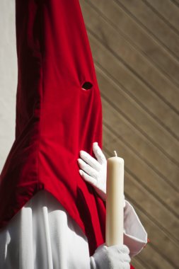 Tövbekar beyaz bir mum kutsal hafta içi holding detay